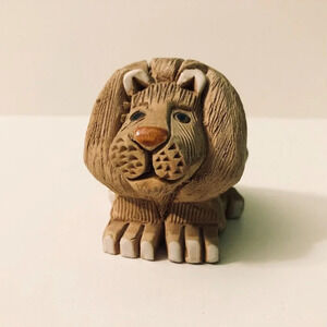 Vtg Small Artesania Rinconada Lion  Figurine Hand Made 3 Inch Long
